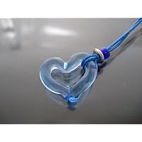 [ムラーノ・グラス]MURANO GLASS ベネチアングラス ペンダント（オープン ハート・ブルー・S） ovsvp-152bl-s
