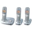 Panasonic KX-TG6323PK DECT 6.0 Digital Expandable Cordless Phone with All-Digital Answering System - 1 Base, 3 Hand sets, 2 chargers - Silver