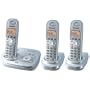 Panasonic KX-TG6323PK DECT 6.0 Digital Expandable Cordless Phone with All-Digital Answering System - 1 Base, 3 Hand sets, 2 chargers - Silver