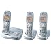 Panasonic KX-TG6323PK DECT 6.0 Digital Expandable Cordless Phone with All-Digital Answering System - 1 Base, 3 Hand sets, 2 chargers - Silver