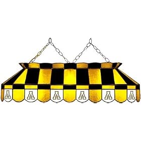 Appalachian State Mountaineers Pool Table Stained Glass Lamp