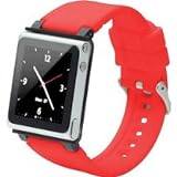 iWatchz CLRCHR22RED Q Collection Wrist Strap for iPod Nano 6G