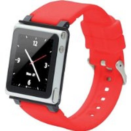 Best Price iWatchz CLRCHR22RED Q Collection Wrist Strap for iPod Nano 6G, Red