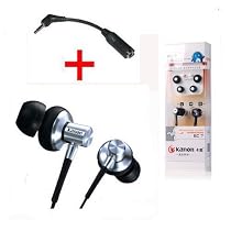 TeckNet 2.5mm to 3.5mm Stereo Adapter With Kanon EC3 3.5mm In-Ear Stereo Earphone