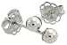 14k White Gold 3mm Ball Stud Earrings
