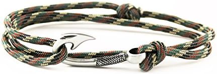 Adjustable Fish Hook Bracelet - 550 Paracord with Fish Hook Pendant