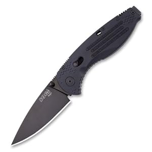 SOG Specialty Knives and Tools AE-02 Aegis Knife, Black TiNi by 