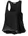 Doublju Womens Womens Shirring Botton Tank Top Style Blouse