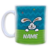 Produkt-Bild: Striefchen&reg; Tasse mit Osterhasen f&uuml;r Jungen mit Wunschnamen