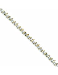 Genuine 14K Yellow Gold Diamond Bracelet 5 Grams Of Gold 100% Satisfaction Guaranteed.