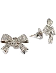 Colette Steckel "Atame" 18k Gold White Mini Bow Stud Earrings