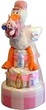 Stork Diaper Cake for Baby Girl Shower Centerpiece Gift Basket Three Tiers