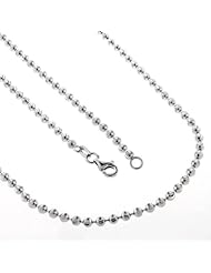 Diamond Cut-Ball Sterling Silver Chain