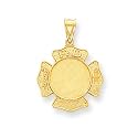14k Saint Florian Medal Pendant