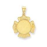 14k Saint Florian Medal Pendant