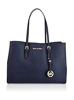 Michael Kors Bolso asa al hombro Jet Set Travel Tote (Azul Oscuro)