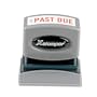 Xstamper One-Color Title Message Stamp, Past Due, Pre-Inked/Re-Inkable, Red (1362)