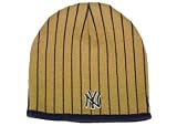 NEWERAヤンキースPINSTRIPE KNIT NY（ライトブラウン）