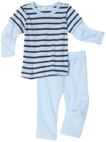 Splendid Littles Baby-Boys Infant Venice Slub Stripe Pant Set - Sky - 6-12 Months