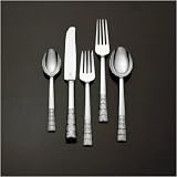 Vera Wang Stainless Plisse 5 Piece Flatware Place Settings