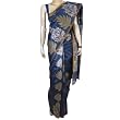 Indian Sari Silk Blue Summer Clothes For Women