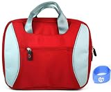 PANASONIC DVD-LS86 8.5 Portable DVD Player Case Red Nylon + EnvyDeal Velcro Cable Tie