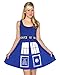 Doctor Who- Tardis Costume Dress Mini Dress Size M Blue