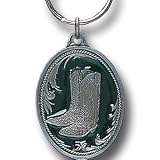 Pewter Key Ring - Cowboy Boots - Pewter Key Ring - Cowboy Boots