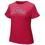 Nike Los Angeles Angels of Anaheim Red Ladies Authentic Crew T-shirt