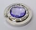Light Purple Crystal Surrounded By Diamonds Foldup Hand Bag Purse Hook Hanger