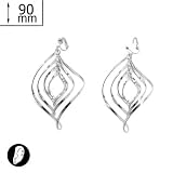 SG PARIS BIJOUX FANTAISIE BOUCLE DOREILLES CLIP FEMME METAL ARGENTE