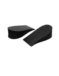 Beauty: 2 Pcs 1.5" Height Increase Heel Lifts Foam Pads Insoles Black - Rosallini
