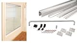 CRL Brite Anodized Cottage DK Series Sliding Shower Door Kit 60 x 60 with Metal Jambs for 1/4 Glass
