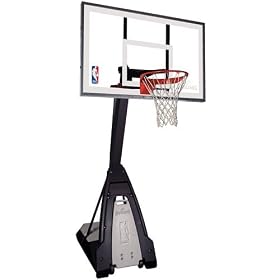Spalding The Beast Portable Basketball Hoop - 60 Glass Backboard
