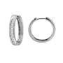 14k White Gold Channel-Set Diamond Hoop Earrings (1/2 cttw, H-I Color, I1-I2 Clarity)