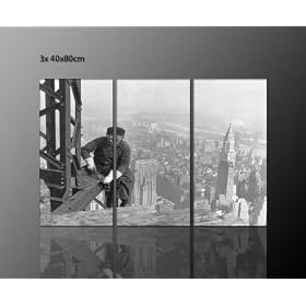 Image Photo sur toile (old_timer_3x40x80cm) Tableau New York trois pi�ces Art Tableaux pour le mur, encadr�s, pr�ts � poser, tout les images sur ch�ssis g�ant bois v�ritable D�coration de la Maison