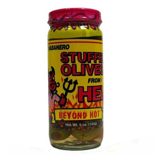 Habanero Stuffed Olives From Hell by Ass Kickin