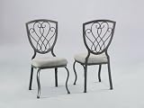 Arlington Antique Pewter Shield Back Dining Side Chair, 18-1/2 Seat Height - 2 pcs in 1 carton