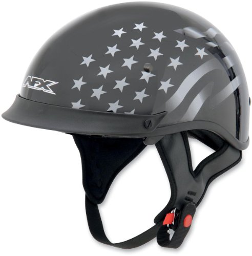 AFX FX-72 Single Inner Lens Beanie Helmet, Flat Black Stealth, Size: Md, Primary Color: Black, Helmet Category: Street, Helmet Type: Half Helmets 0103-0819 On Sale