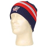 Columbus Blue Jackets Knit Beanie / Winter Hat - Ribbed Wide Stripe