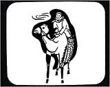 Mouse Pad with camel, veil, humans, human, body, individuals, people, individual, woman, persons, riding, person, arab