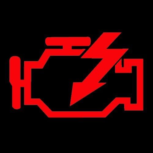 CHECK ENGINE LIGHT Tuner CEL JDM 5" (color: BRIGHT RED) Vinyl Decal Window Sticker for Cars, Trucks, Windows, Walls, Laptops, and other stuff.