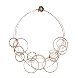 JousJous.com Bronze Aluminum Circus Short Necklace, Matinee Length, 24" Long