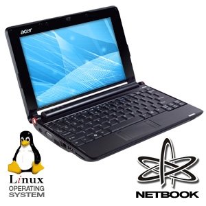 Childrens Toyshop  PC Hardware : Acer Aspire One 8.9-Inch Netbook (1.6 GHz Intel Atom N270 Processor, 1 GB RAM, 16 GB Solid State Drive, 3 Cell Battery, Linpus Linux) Black