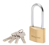 MASTER LOCK 2940EURDLH  Vorh&auml;ngeschloss 40mm Vollmessing Hohe Sicherheit mit Doppelter Verriegelung Hoher B&uuml;gel