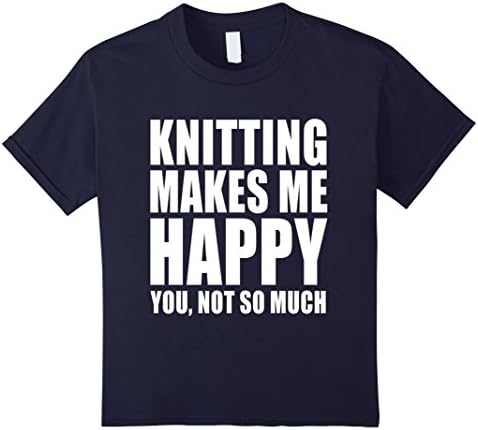 Knitting Makes Me Happy - Kids 12 - Navy