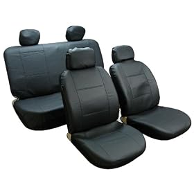 ON SALE.....Univerisal Car Seat Cover Full Set Leather Pu-001 Solid Black