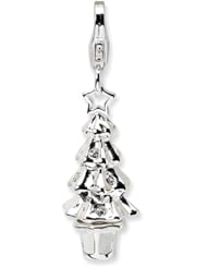 Sterling Silver Swarovski Element Christmas Tree with Lobster Clasp Charm