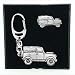 Pewter Key Ring & Badge Gift Sets Classic Car Land Rover