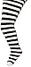 Girls Opaque Nylon Striped Tights Stylin' Upbeat